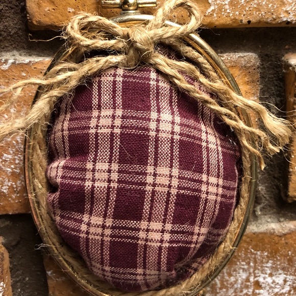 Handcrafted Vintage Style Framed Stick Pin Cushion with Vintage Stick Pins - Picture 2 of 3